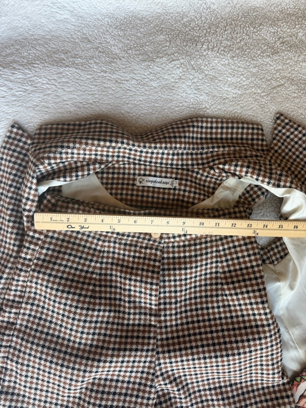 Vintage High-Waist A-Line 2 pieces in Brown - Picture 6 of 6